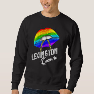 Lexington Queen Lgbtq Gay pride Flagga Läppar Rain Lång Ärmad Tröja
