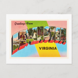 Lexington Virginia VA Old Vintage resor Postcard- Vykort