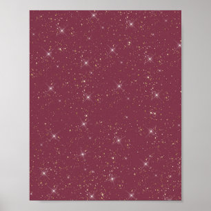 Lexurburguny gnistra guld glitter konetti poster