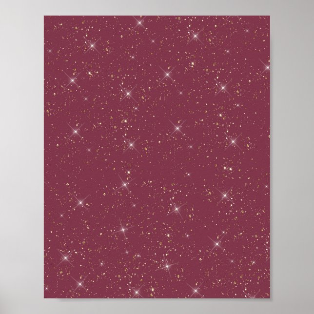 Lexurburguny gnistra guld glitter konetti poster (Framsidan)
