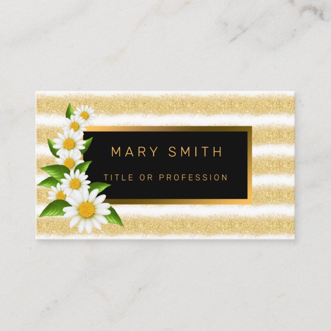 Lexury Best Popular White Guld Glitter Visitkort (Framsida)