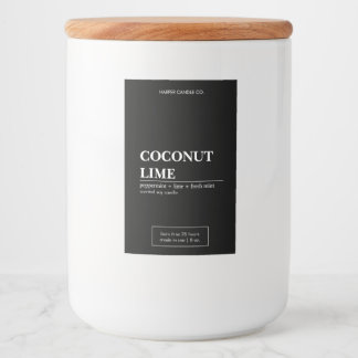 Lexury Black & White Matte Candle-etikett Mat Etikett
