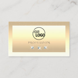 Lexury Cream Beige Ombre Gnistra Diamonds Add Logo Visitkort