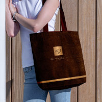 Lexury elegant guld, modernt brun monogrammet
