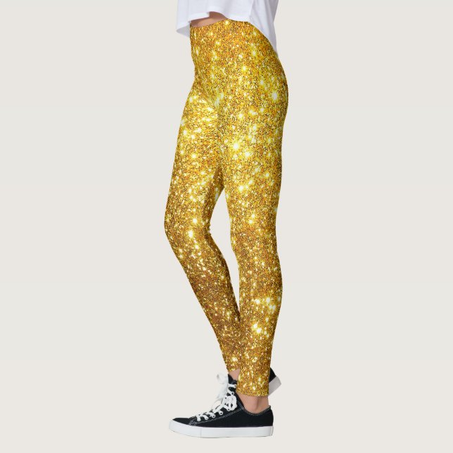 Lexury Guld Popular Gift Glitter Leggings (Vänster)