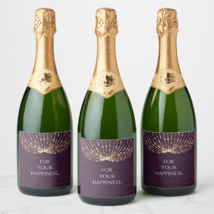 Lexury Personalize Flaska Sparkling Vin-etikett