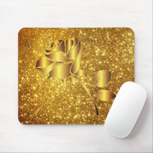 Lexury Popular Blommigt Guld Glitter Gift Musmatta