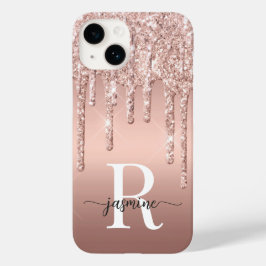 Lexury Ro Guld Glitter Drips Ombre Monogrammed