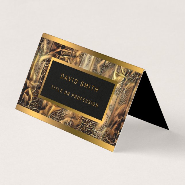 Lexury Unique Wood Guld Visitkort (Framsida)