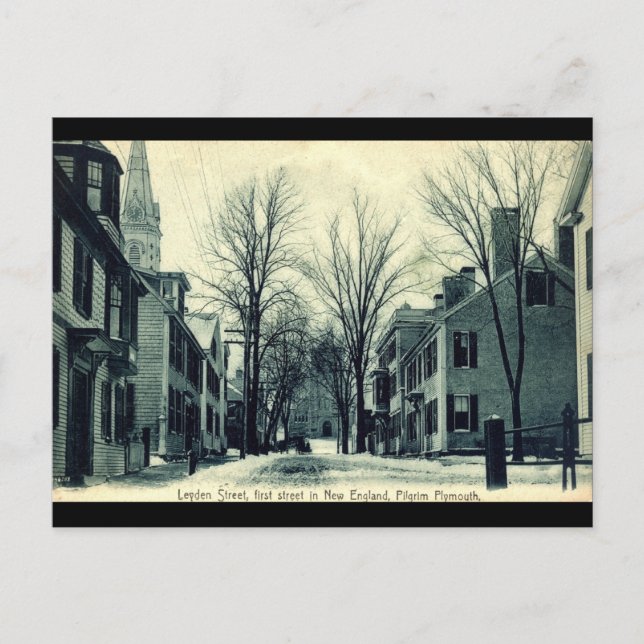 Leyden St Pilgrim Plymouth MORSA c1908 Vykort (Framsida)