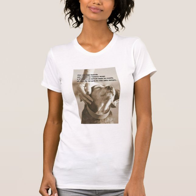 Leyenda sobre adoptar animales t shirt (Framsida)