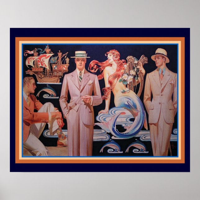 Leyendecker Art Deco Mode Skriv ut 16 x 20 Poster (Framsidan)