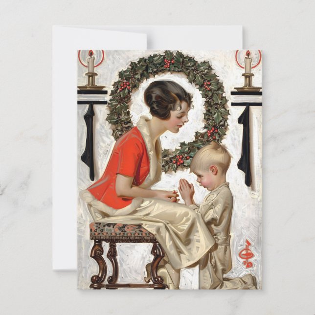 Leyendecker julbön 1921 julkort (Framsida)