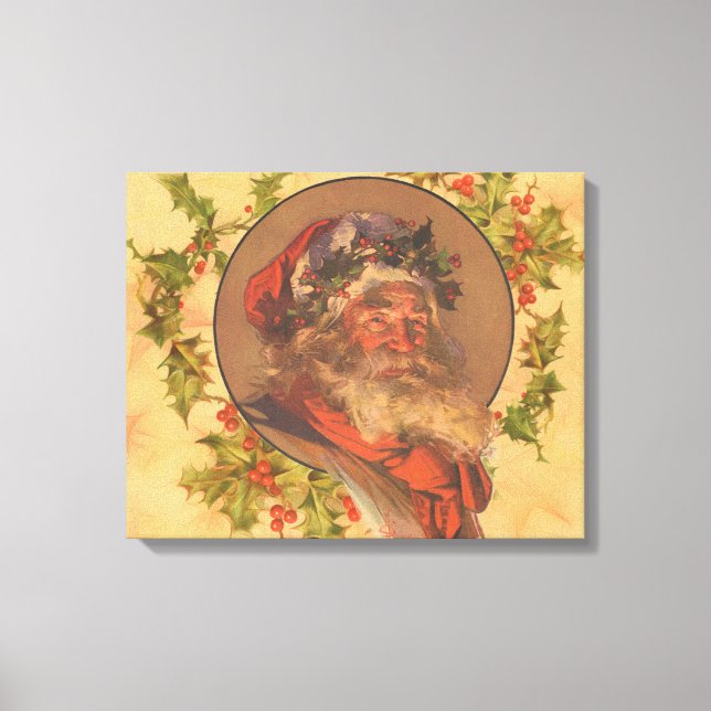 Leyendecker Tomte Antik Viktoriansk Canvastryck (Framsida)