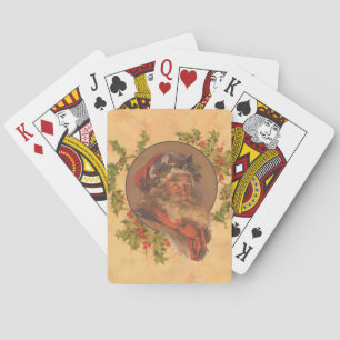 Leyendecker Tomte Antik Viktoriansk Casinokort