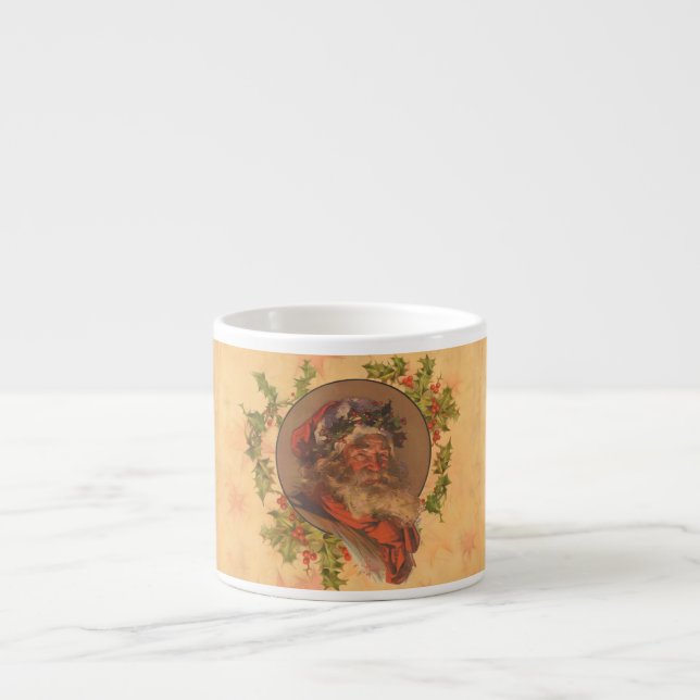 Leyendecker Tomte Antik Viktoriansk Espressomugg (Framsidan)