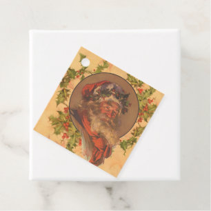 Leyendecker Tomte Antik Viktoriansk Gåvor Etiketter