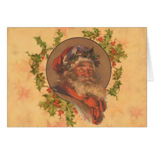 Leyendecker Tomte Antik Viktoriansk Hälsningskort