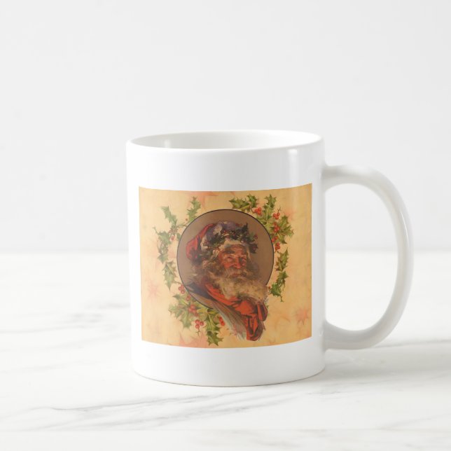 Leyendecker Tomte Antik Viktoriansk Kaffemugg (Höger)