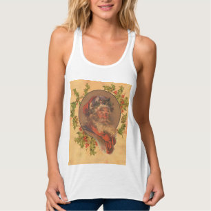 Leyendecker Tomte Antik Viktoriansk Linne Med Racerback