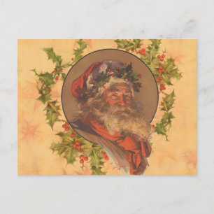 Leyendecker Tomte Antik Viktoriansk Vykort