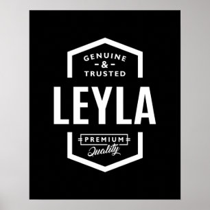 Leyla Personlig Namn Birthday Poster