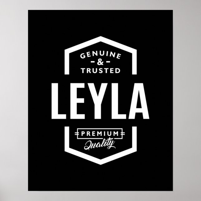 Leyla Personlig Namn Birthday Poster (Framsidan)
