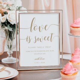 Leyton Guld minimal Kärlek är ett svensk favoritte Poster