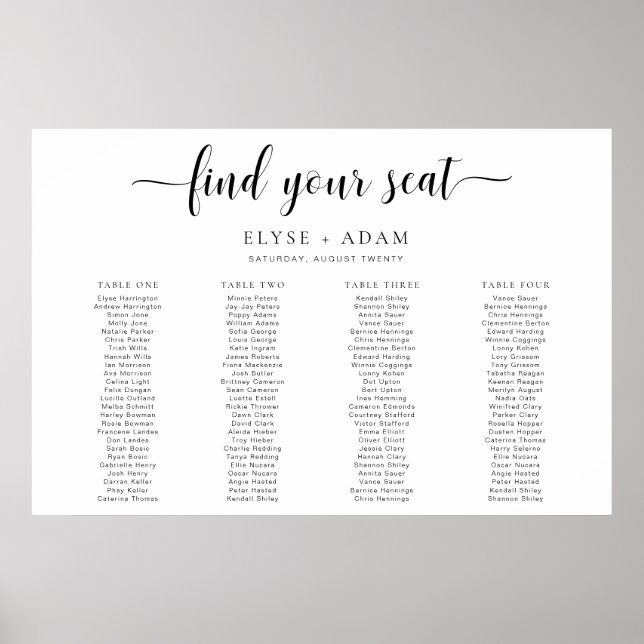 Leyton Minimal 4 Poster säten i Bord (Framsidan)