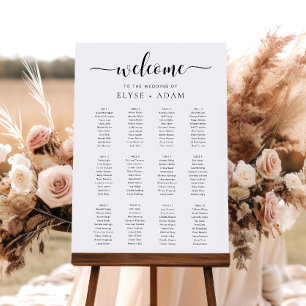 Leyton Modern Minimal 12 Bord-säten Poster