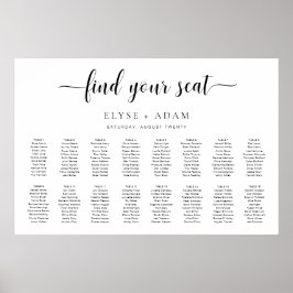 Leyton Modern Minimal 16 Bord-säten Poster