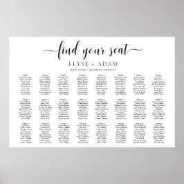 Leyton Modern Minimal 24 Bord säten Poster