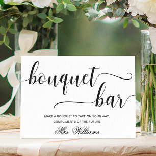 Leyton Modern Minimal Bouquet Bar Skylt