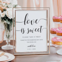 Leyton Modern Minimal Love Is Sweet Favor Skylt