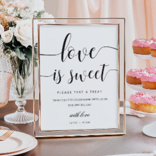 Leyton Modern Minimal Love Is Sweet Favor Skylt