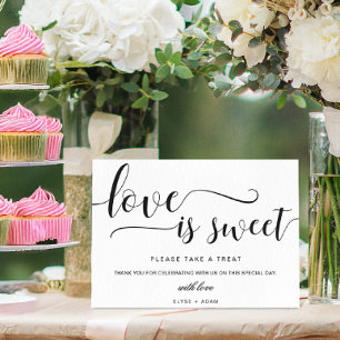 Leyton Modern Minimal Love Is Sweet Favor Skylt