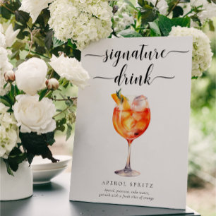 Leyton Modern Minimal Namnteckning Drink-tecken Poster