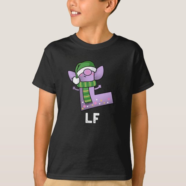 Lf Funny Brev L Pun Mörk BG T Shirt (Framsida)