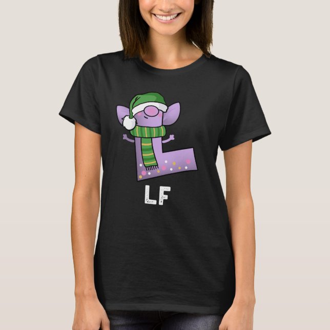 Lf Funny Brev L Pun Mörk BG T Shirt (Framsida)