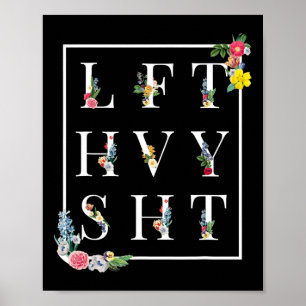 Lft Hvy Sht Funny Manar Gym Råtta Workout Shirt Po Poster