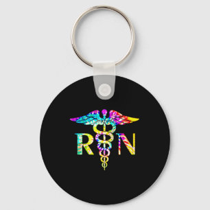 Lful RN Registered Nurse Tie Dye Nyckelring
