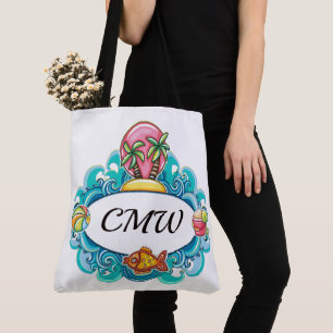 Lg. Beach Bag Toot - se Tillbaka Tygkasse