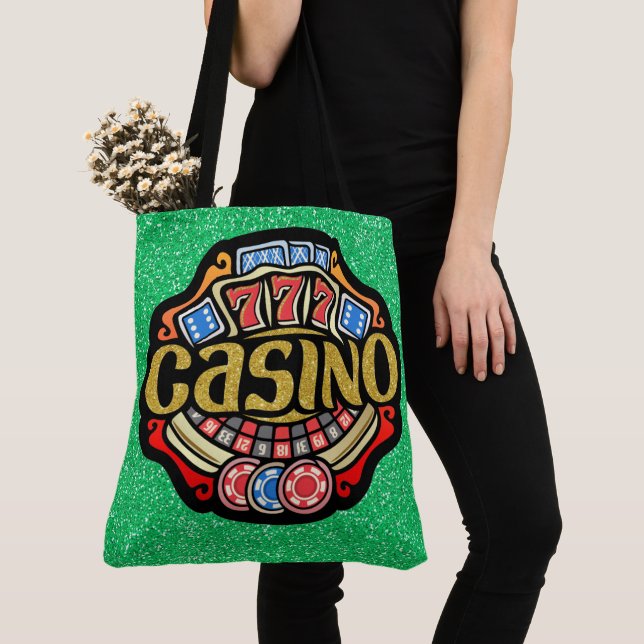 Lg. CASINO Tote - se Tillbaka Tygkasse (Närbild)