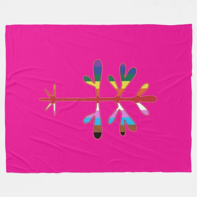 Lg Fleece Blanket med SImon's Sten Pride Sapling (Framsidan (Horisontell))