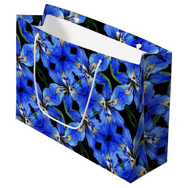 Lg Gift Bag Blue Iris (Framsidan Vinklad)