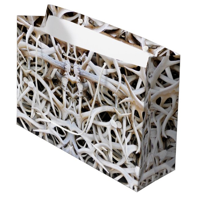 Lg Gift Bag Elk Antlers (Framsidan Vinklad)