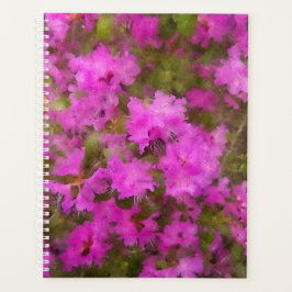 Lg Planner Lila Watercolor Rhododendron