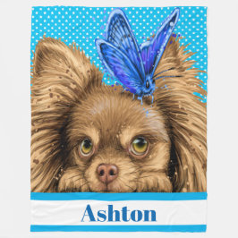 Lg Precious Chihuahua Fleece Blanket