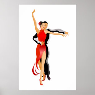 Lg. Rumba Dancers Dance Series Poster