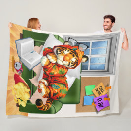 LG WE KÄRLEK DU TIGER FLEECE BLANKET